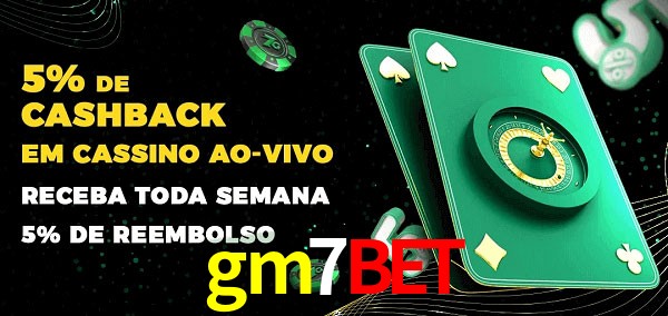 Promoções do cassino ao Vivo gm7bet